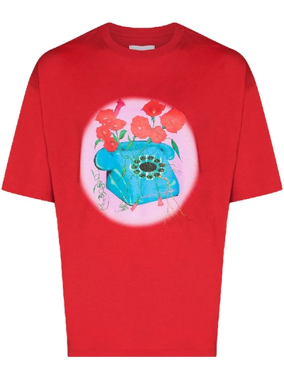 Shop Opening Ceremony Phone-print T-shirt In Red