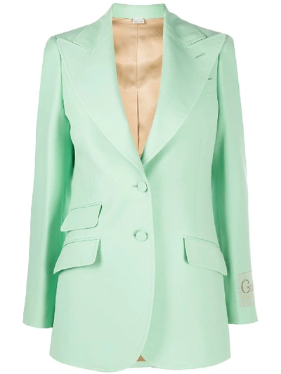 Shop Gucci Tailored Single-breasted Blazer In Green