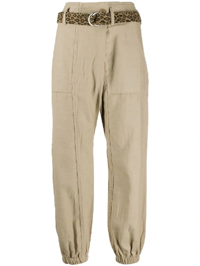 Shop R13 Utility Belted Trousers In Neutrals