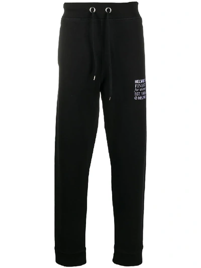 Shop Helmut Lang Finest Logo Track Pants In Black