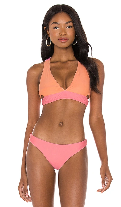 Shop Pq Racerback Bikini Top In Pink