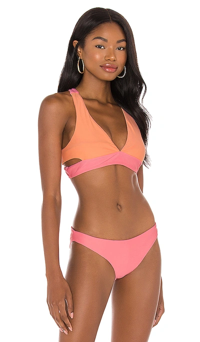 Shop Pq Racerback Bikini Top In Pink