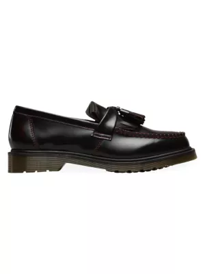dr martens adrian tassel loafers cherry red