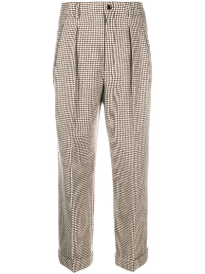 Shop Saint Laurent Straight-leg Trousers In Neutrals