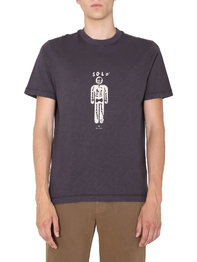 Shop Ps By Paul Smith Crew Neck T-shirt In Grigio