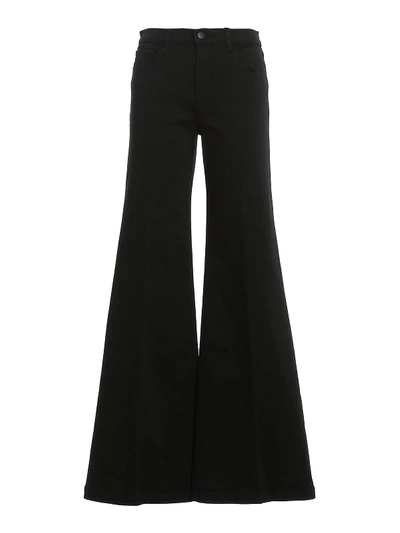 Shop J Brand Evytte Wide Leg Jeans In Eco Seriously Black