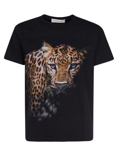 Shop Etro Leopard Printed T-shirt In Black