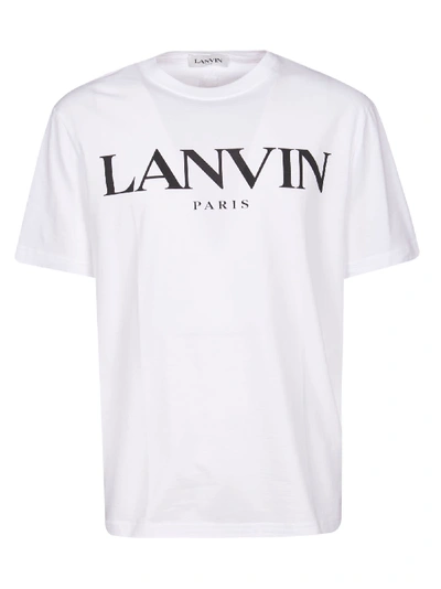 Shop Lanvin Logo T-shirt In White
