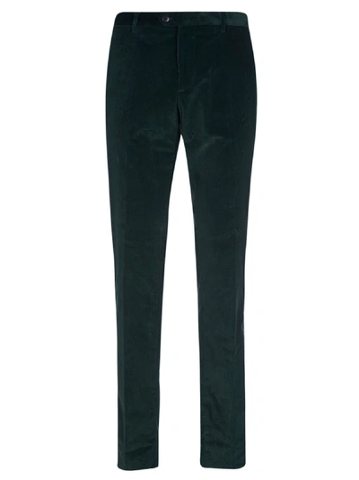 Shop Etro Slim-fit Trousers In Green