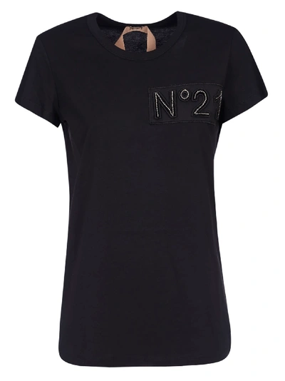 Shop N°21 Logo Applique T-shirt In Black