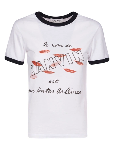 Shop Lanvin Lip Printed T-shirt In White