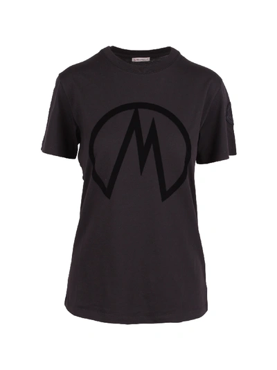 Shop Moncler Cotton T-shirt In Black