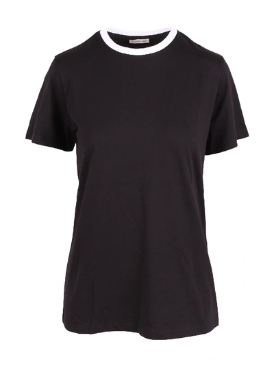 Shop Moncler Cotton T-shirt In Black