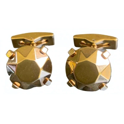 Pre-owned St Dupont Gold Steel Cufflinks