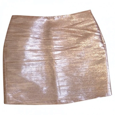 Pre-owned Dsquared2 Mini Skirt In Gold