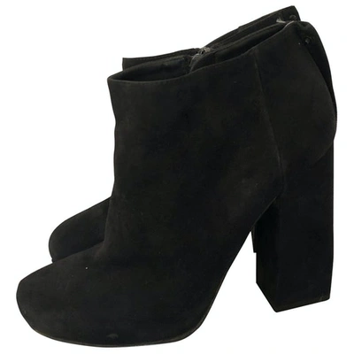 Pre-owned Lanvin Ankle Boots In Black