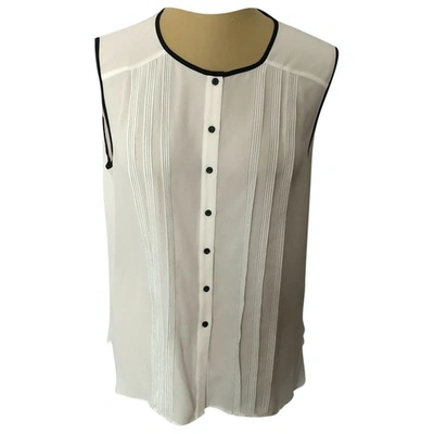 Pre-owned Gerard Darel Silk Blouse In White