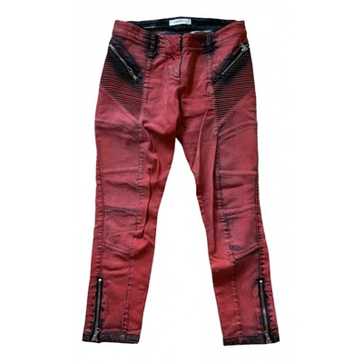 Pre-owned Pierre Balmain Slim Jeans In Red