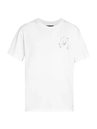 Shop Amiri Men's Bones Logo Graphic T-shirt In White