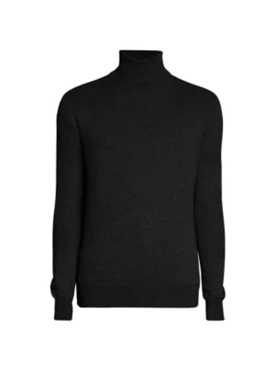 Shop Amiri Wool & Cashmere Turtleneck Sweater In Black