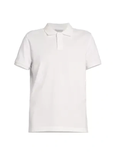 Shop Moncler Cotton Polo Shirt In Ivory