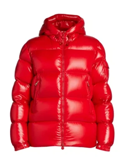 Shop Moncler Ecrins Down Puffer Jacket In Red