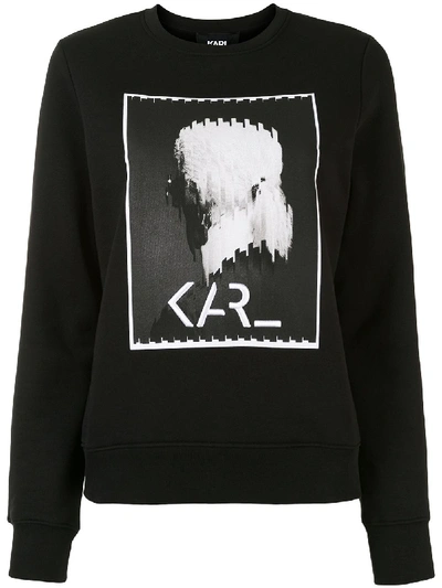 Shop Karl Lagerfeld Karl Legend Print Sweatshirt In Black