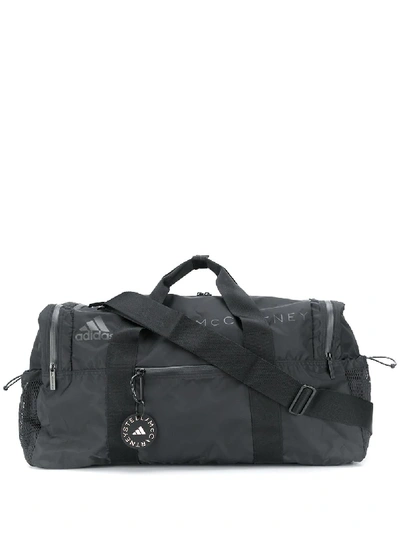 Shop Adidas By Stella Mccartney Logo Print Duffle Bag In Black