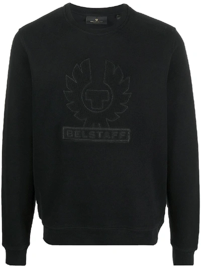 Shop Belstaff Embroidered Logo Sweatshirt In Black