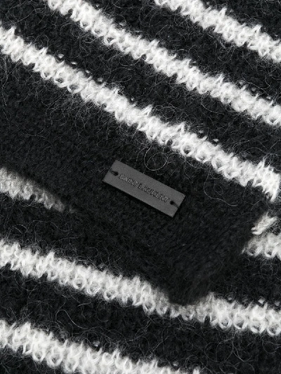Shop Saint Laurent Wool Scarf In Black