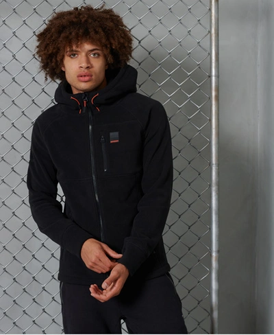 Superdry Polar Fleece Zip Hoodie In Black | ModeSens