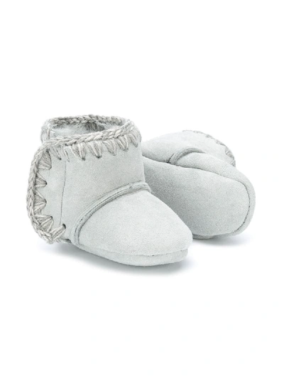 Shop Mou Eskimo Fur-lined Boots In Grey