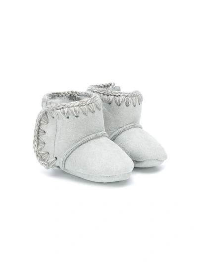 Shop Mou Eskimo Fur-lined Boots In Grey