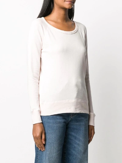 Shop James Perse Long-sleeve Fitted Top In Pink