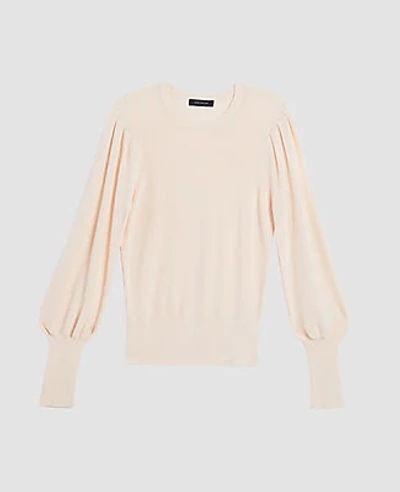Shop Ann Taylor Balloon Sleeve Sweater In Ivory Cream