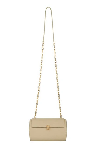 Shop The Volon Po Trunk Leather Shoulder Bag In Vanilla