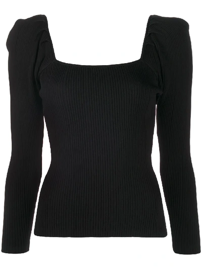 Shop Sandro Fine Knit Jumper In Black