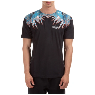 Shop Marcelo Burlon County Of Milan Men's Short Sleeve T-shirt Crew Neckline Jumper Sea Snail In Black