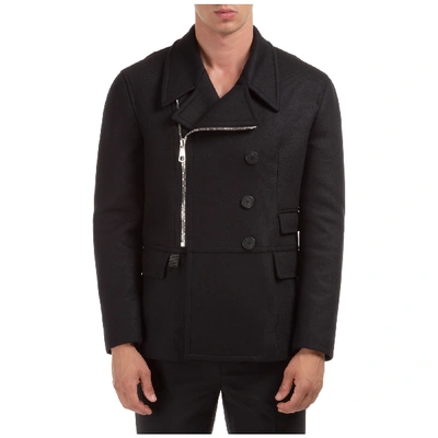Shop Neil Barrett Men's Coat Overcoat In Black