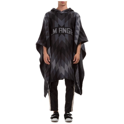 Shop Palm Angels Men's Poncho Cape Arizona In Black