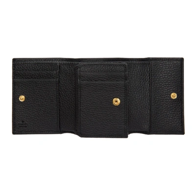Shop Gucci Black Small Marmont Wallet In 1000 Black