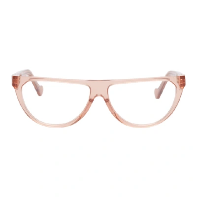Shop Loewe Pink Semi Circle Glasses In 072 Shnypnk