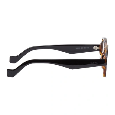 Shop Loewe Tortoiseshell Angular Glasses In 055 Tort