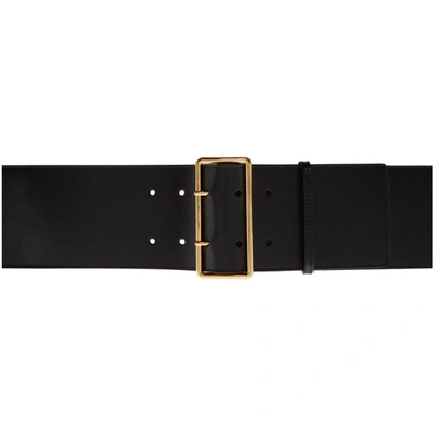 Shop Alexander Mcqueen Black Military Belt In 1000 Black