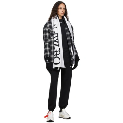 Off-white Logo-print Gloves In Black