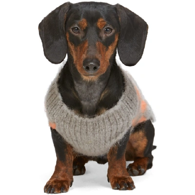 Shop Ashley Williams Ssense Exclusive Grey And Orange Dog Sweater
