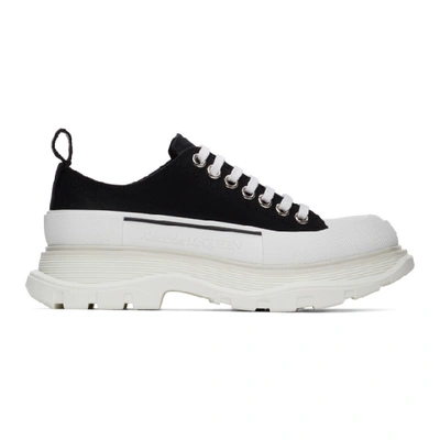 Alexander Mcqueen Black & White Tread Slick Platform Low Sneakers | ModeSens