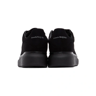 Shop Alexander Mcqueen Black Velvet Oversized Sneakers In 1000 Black