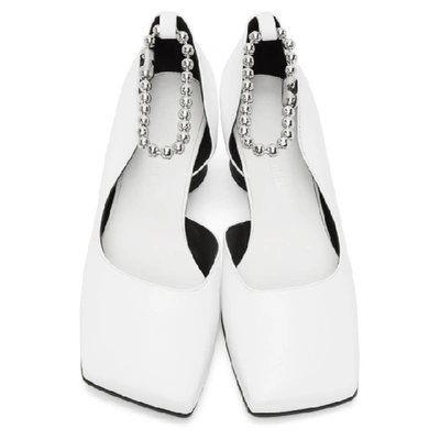 Shop Flat Apartment White Streamlined Squared Toe Pumps