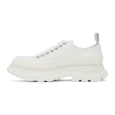 Shop Alexander Mcqueen White Tread Slick Platform Low Sneakers In 9000 White